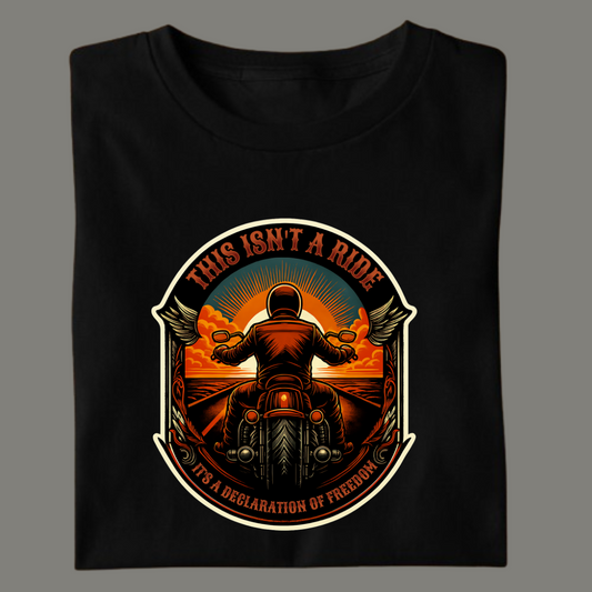 Ride Beyond Limits – Premium Black Cotton T-Shirt