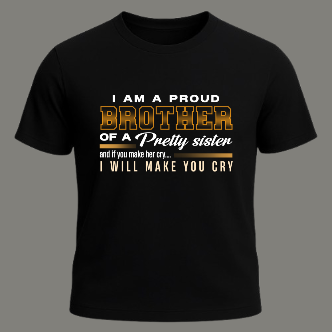 Brother Premium Black Cotton T-Shirt