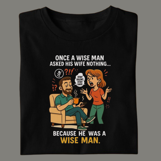 Stay Silent Stay Safe - Wise Marriage Humor T-Shirt For Men