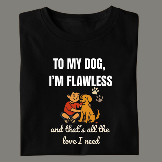 My Flawless Dog – Premium Black Cotton T-Shirt
