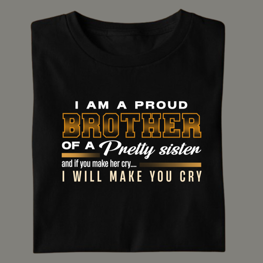 Brother Premium Black Cotton T-Shirt