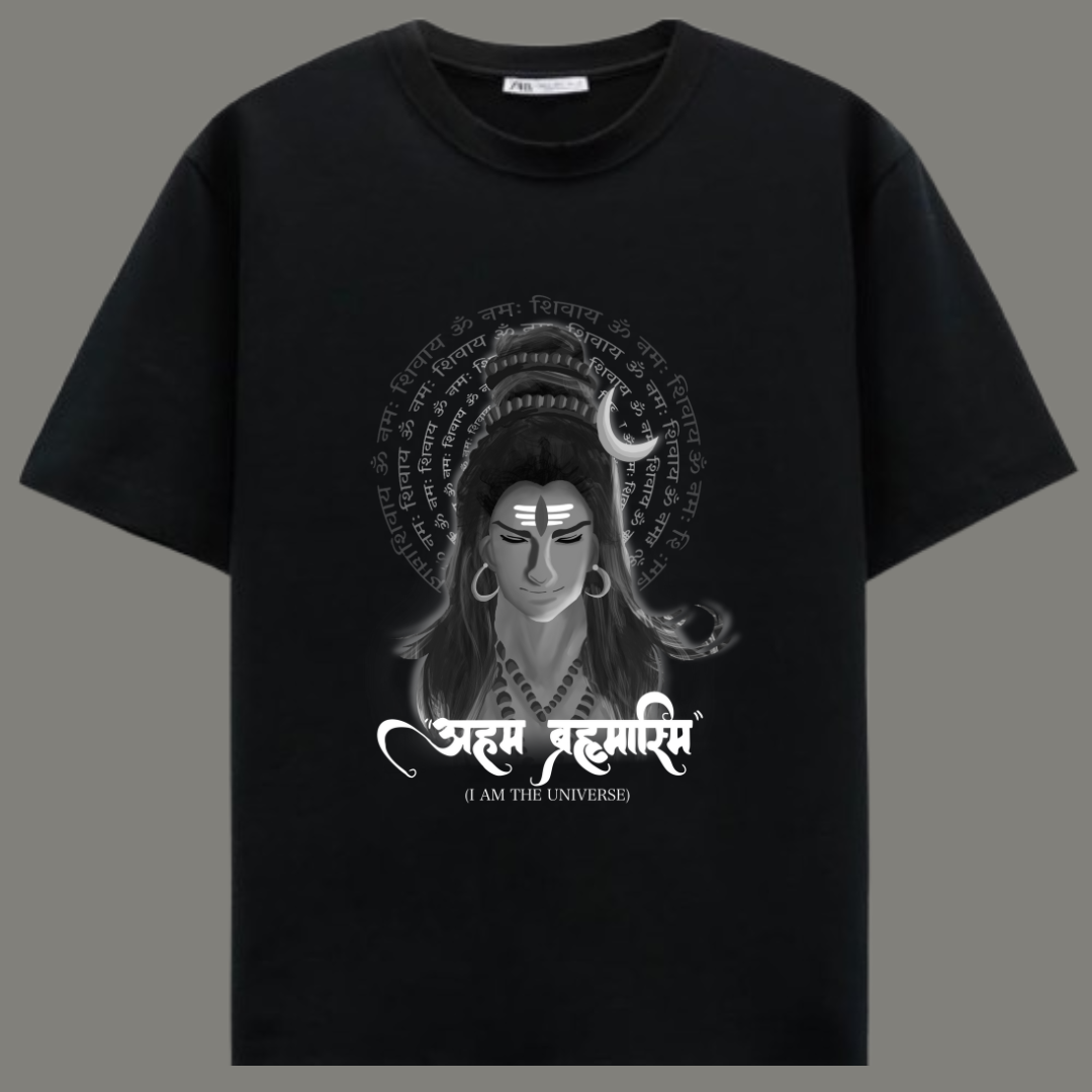 Shivoham - Premium Black Cotton T-shirt