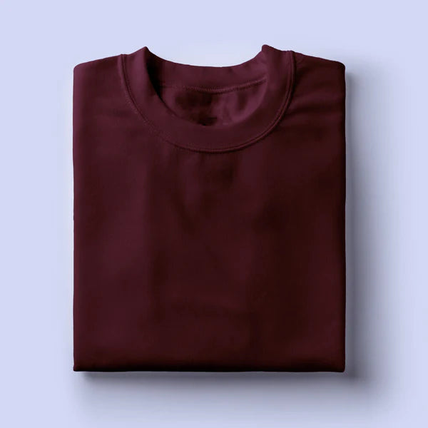 Premium Unisex Maroon Cotton Round Neck T-Shirt