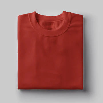 Premium Unisex Red Cotton Round Neck T-Shirt