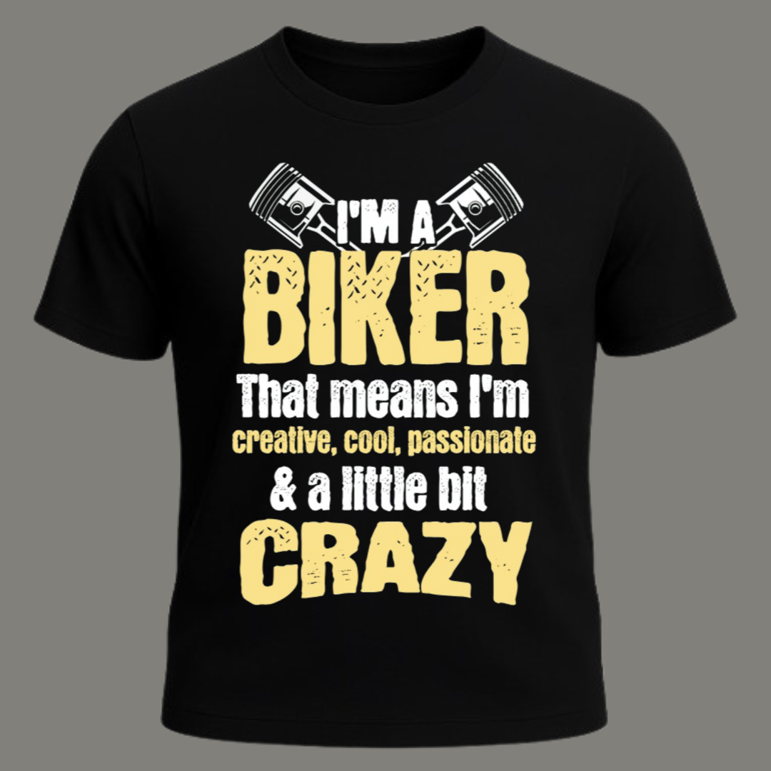 Throttle Instinct – Premium Black Cotton Funny Biker T-Shirt