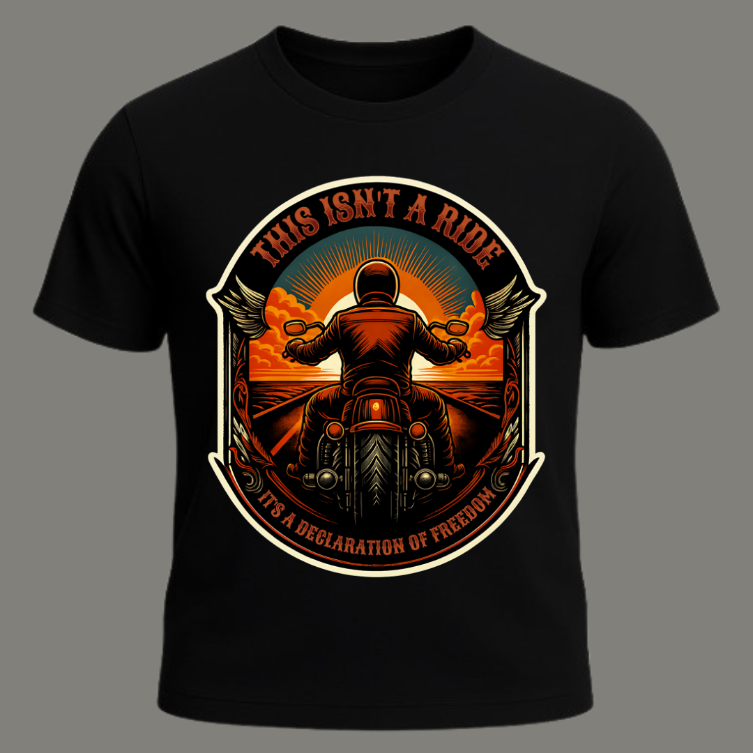 Ride Beyond Limits – Premium Black Cotton T-Shirt