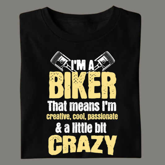 Throttle Instinct – Premium Black Cotton Funny Biker T-Shirt