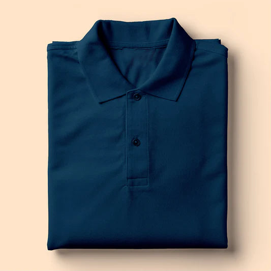 Premium Unisex Petrol Blue Cotton Polo T-Shirt