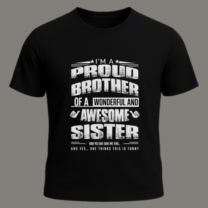 Proud Brother – Limited Edition Premium Black T-Shirt