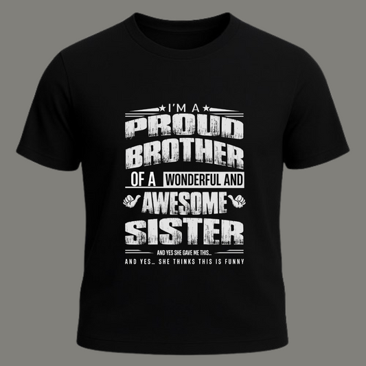 Proud Brother – Limited Edition Premium Black T-Shirt