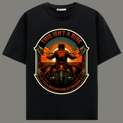 Ride Beyond Limits – Premium Black Cotton T-Shirt