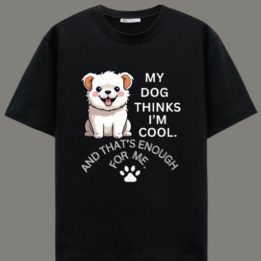 Dog Love Premium Black Cotton T-shirt