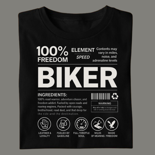 100% Freedom Biker T-Shirt