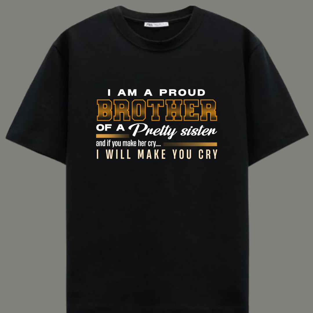 Brother Premium Black Cotton T-Shirt