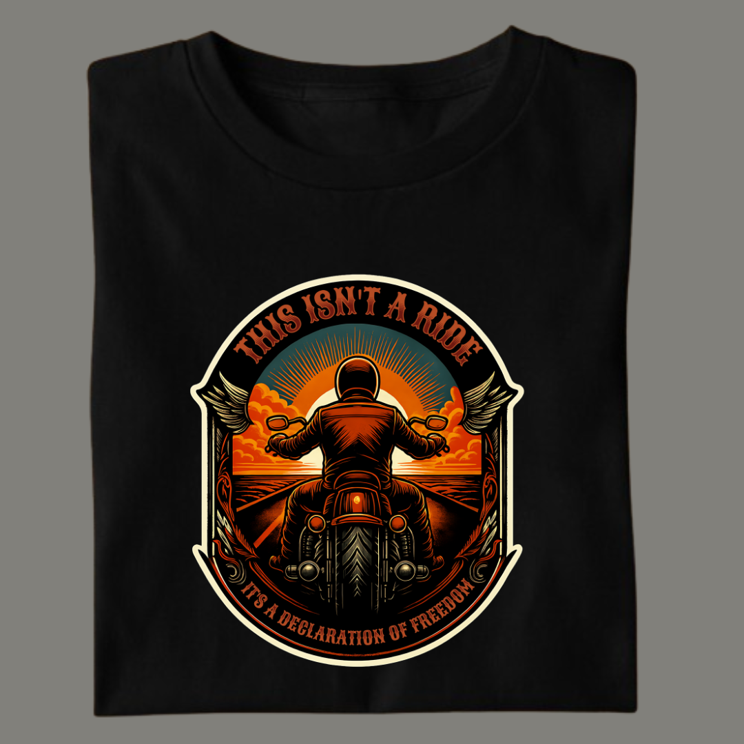 Ride Beyond Limits – Premium Black Cotton T-Shirt