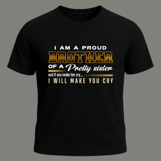 Brother Premium Black Cotton T-Shirt
