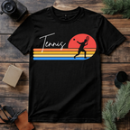Retro Tennis Sunset T Shirt