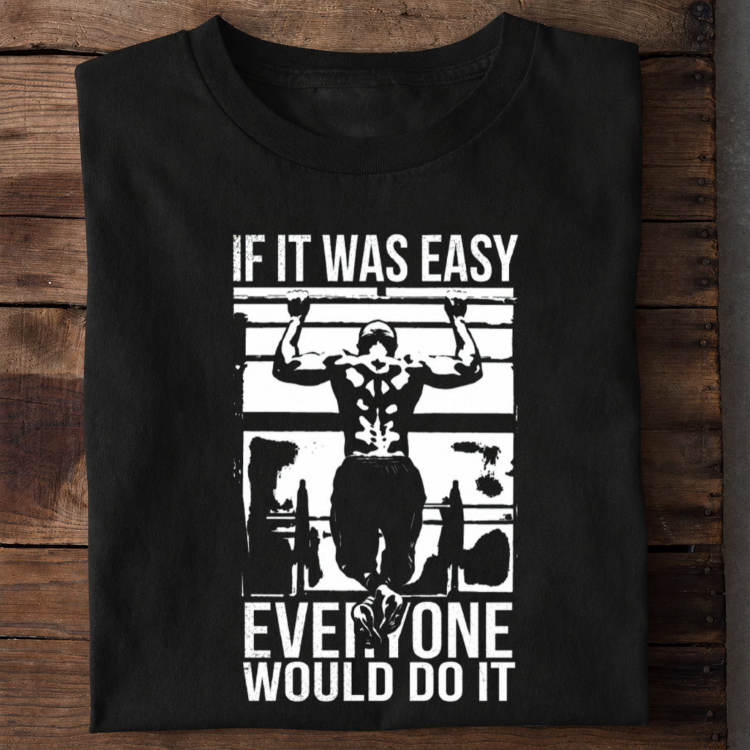 Easy For Everyone Gym Premium Cotton T Shirt