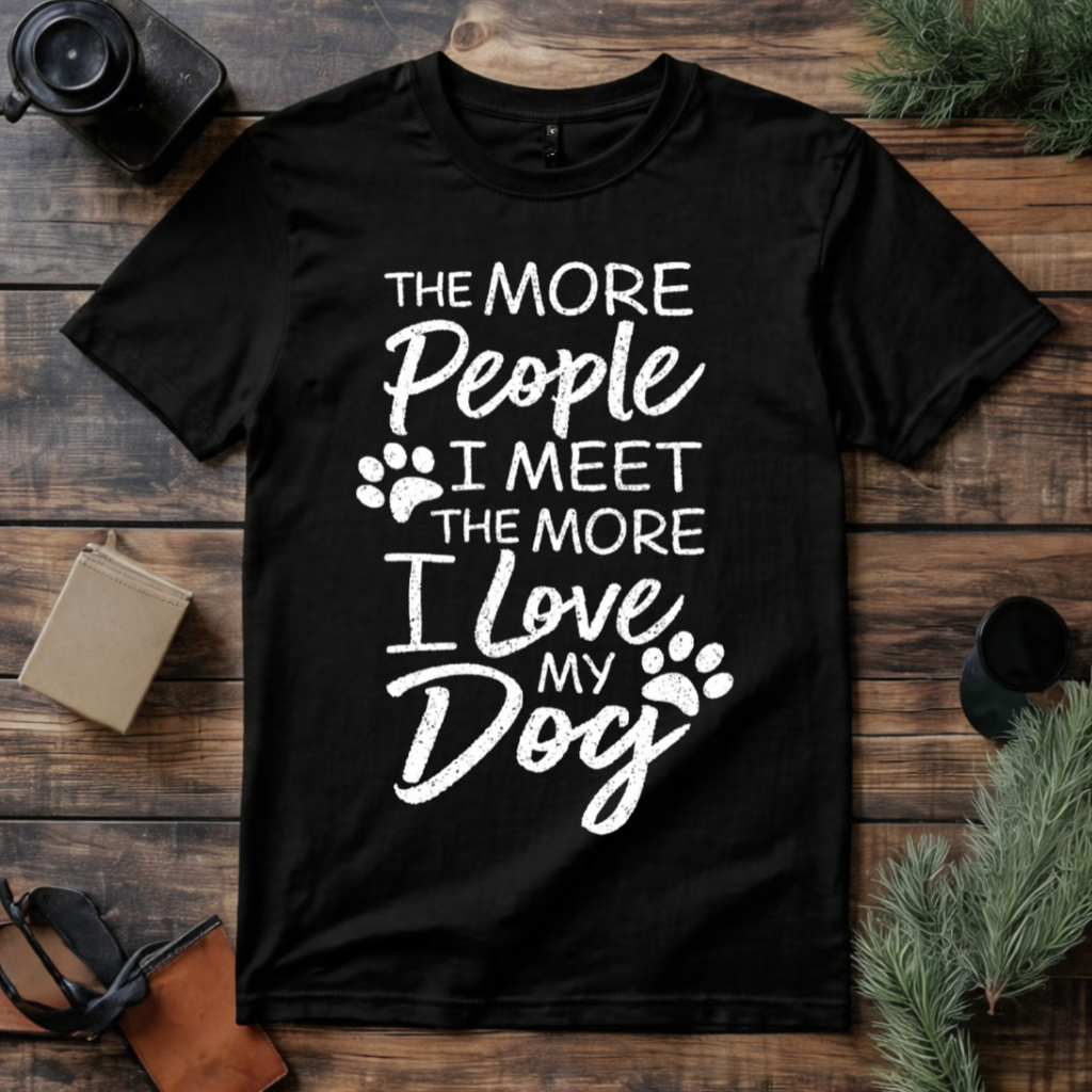 The More I Love My Dog T Shirt