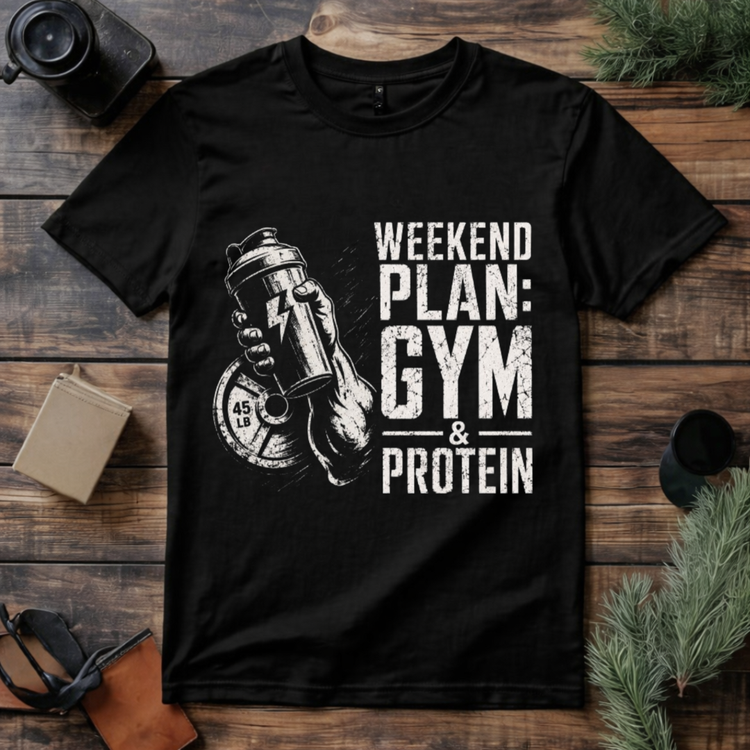 Weekend Plan Gym and Protein T Shirt