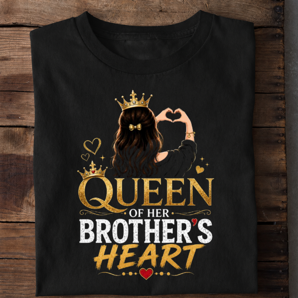 Queen of Brother Heart Premium Cotton T Shirt