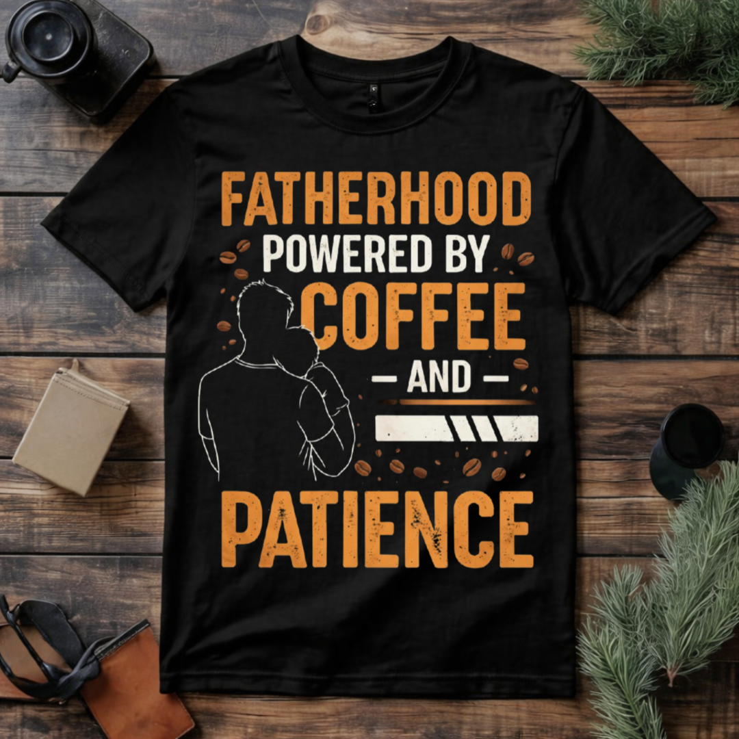 Fatherhood Powered by Coffee T Shirt