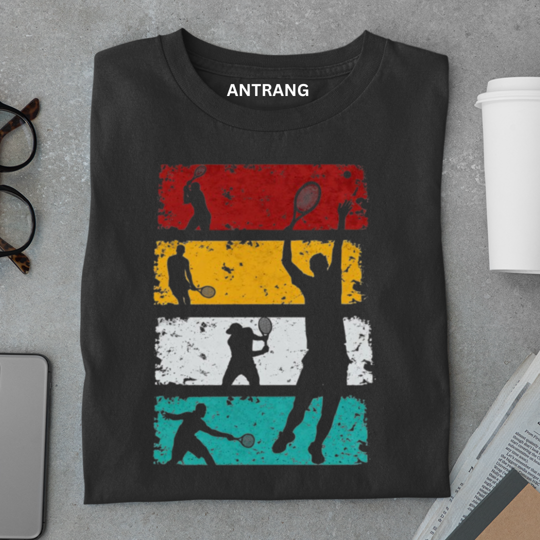Vintage Tennis Player T Shirt