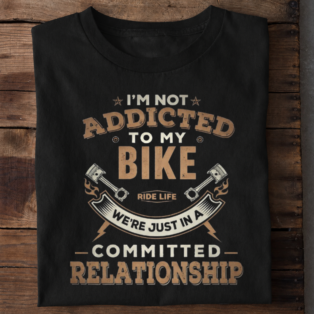 Addicted to My Bike Premium Cotton T Shirt