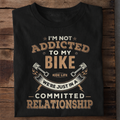 Addicted to My Bike Premium Cotton T Shirt