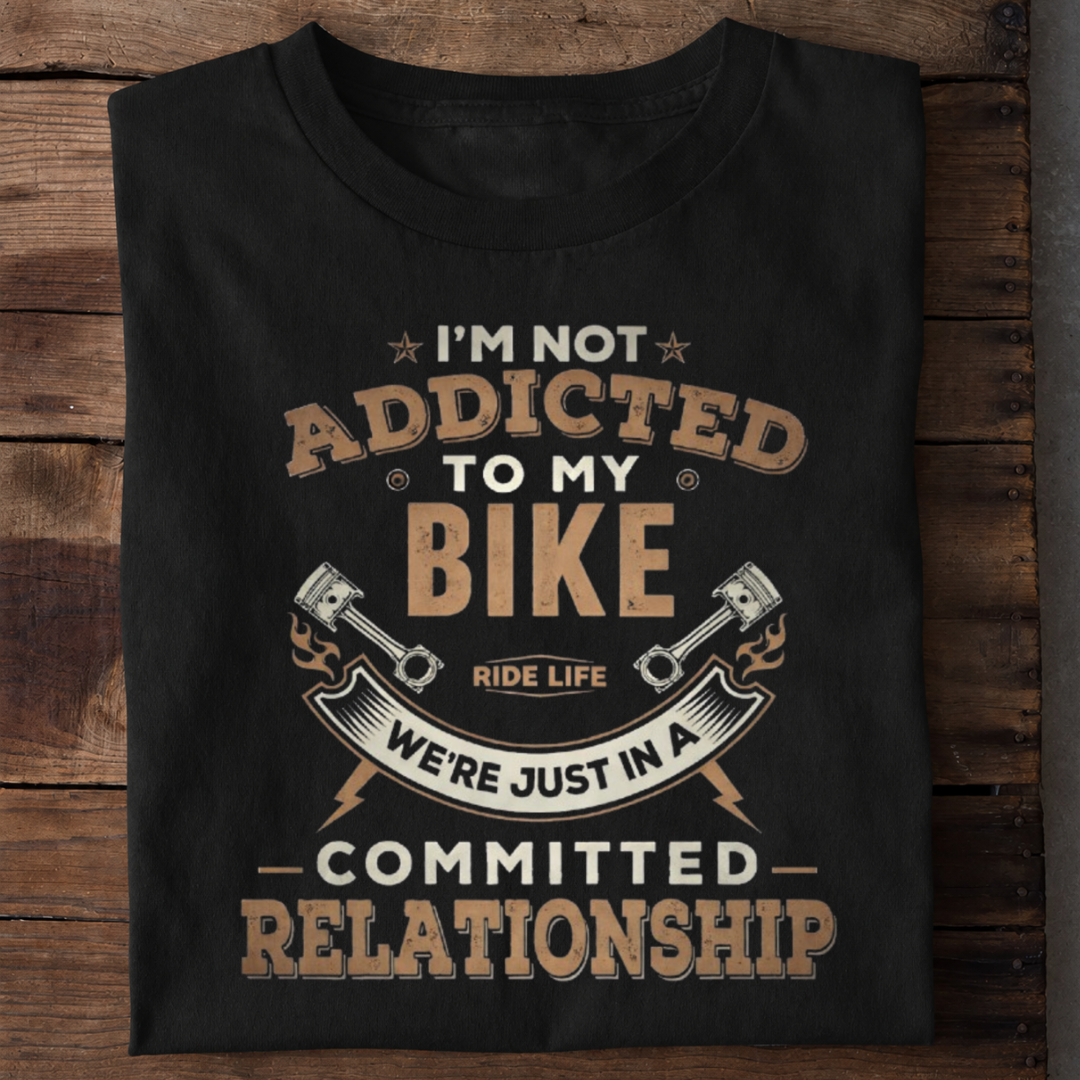 Addicted to My Bike Premium Cotton T Shirt