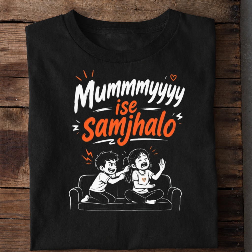 Mummyyyy Ise Samjhalo Funny Brother Sister T Shirt