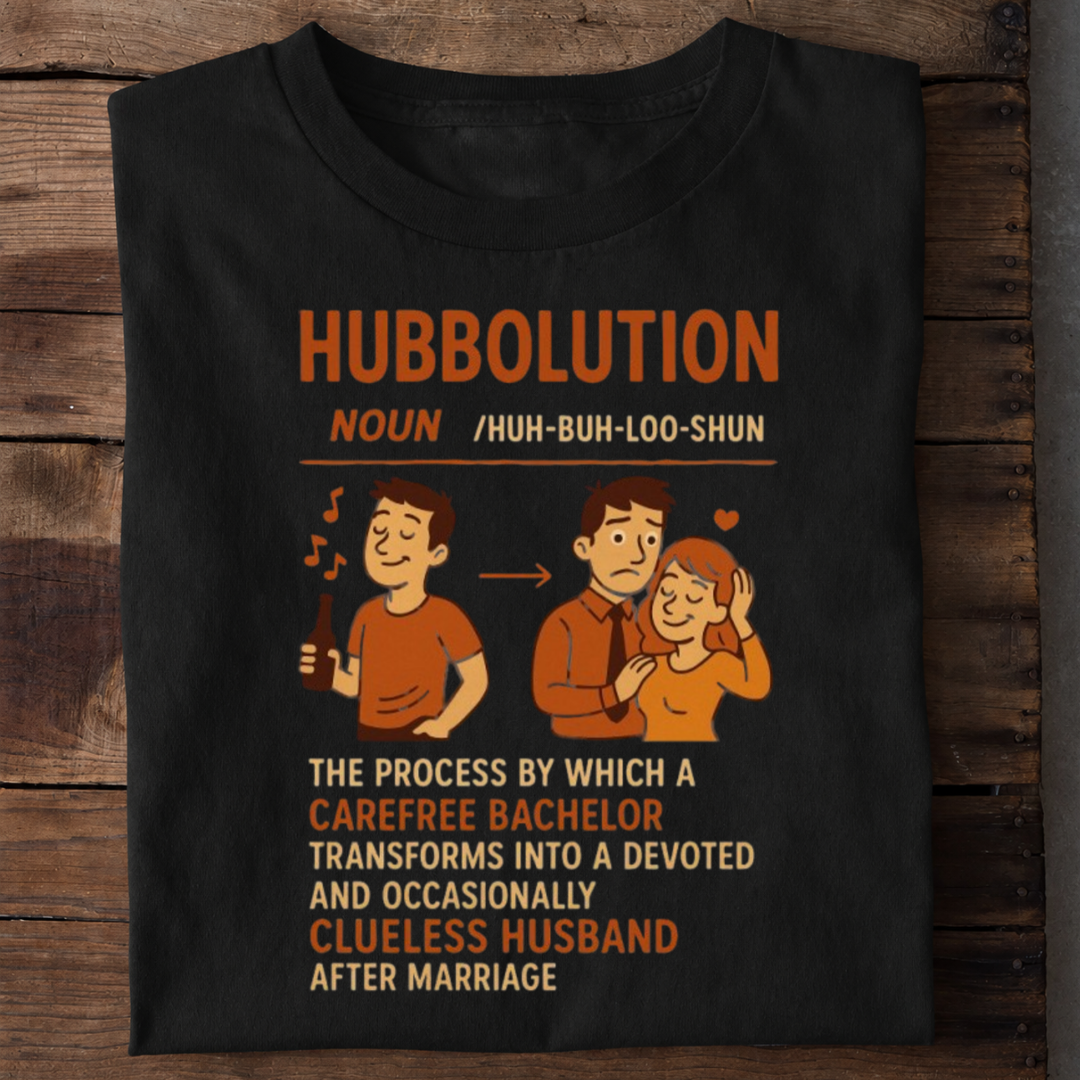 Hubbolution Funny Husband Premium Cotton T Shirt