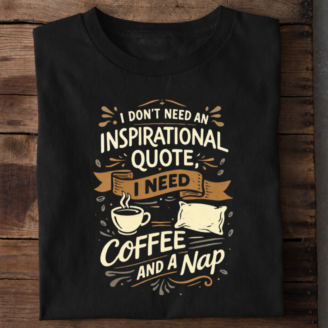 Coffee and a Nap Premium Cotton T Shirt