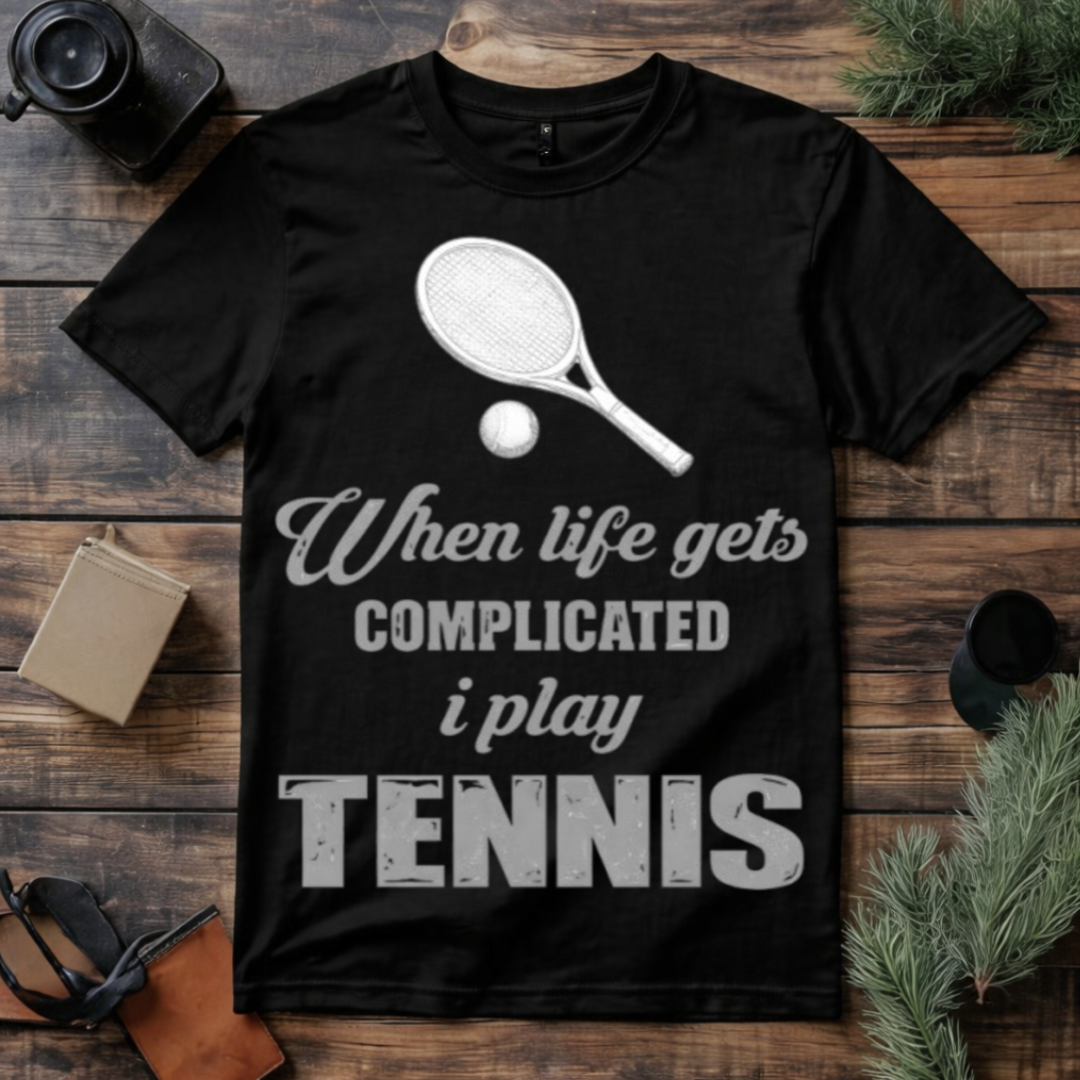 When Life Gets Complicated I Play Tennis T Shirt