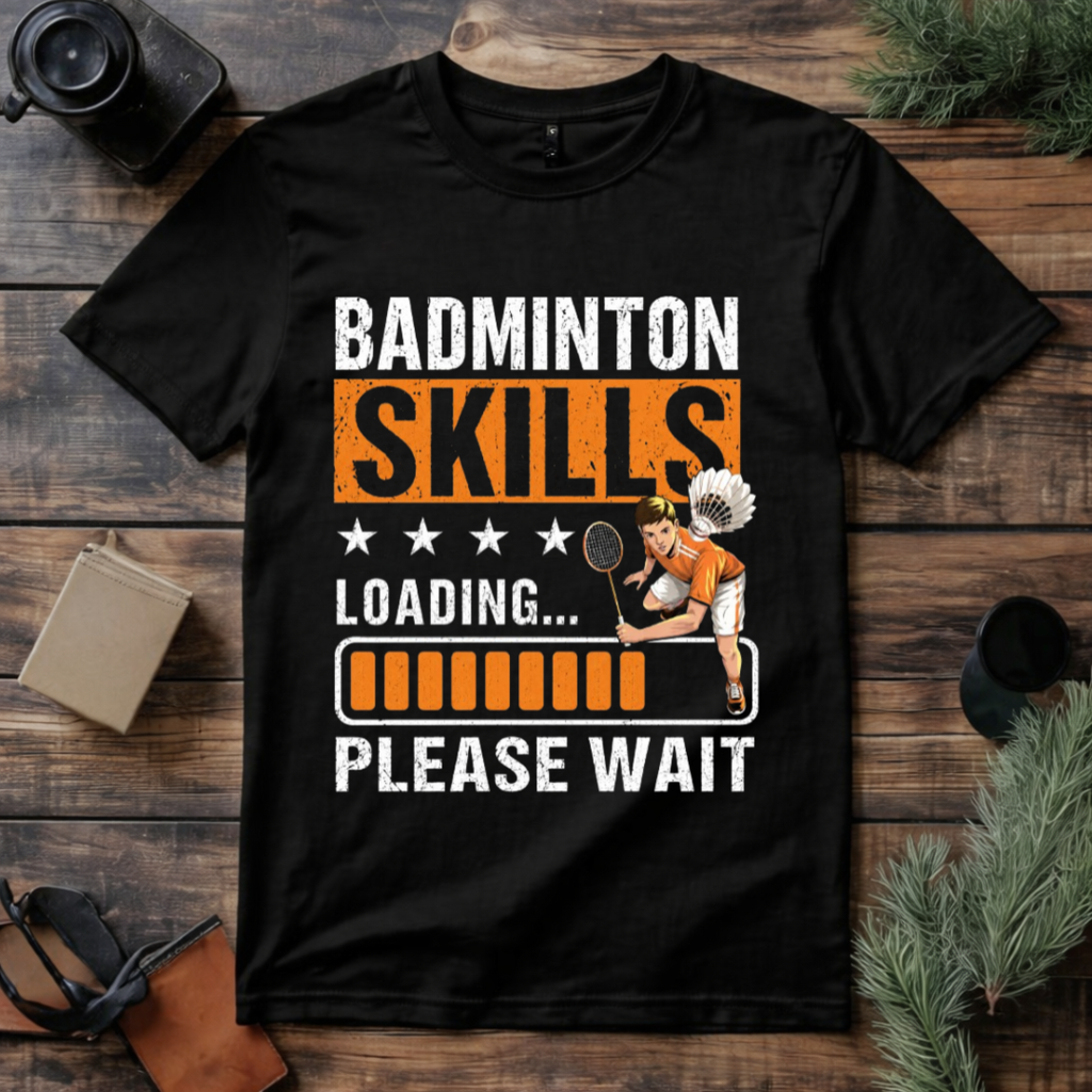 Badminton Loading Premium Cotton T Shirt