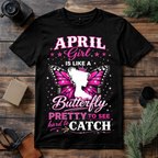 April Girl Butterfly T Shirt