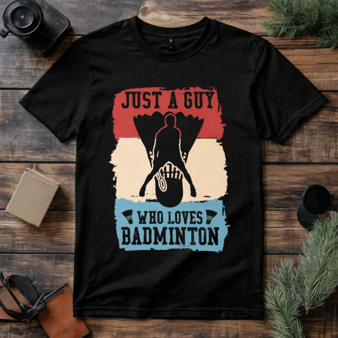 Guy Badminton Loves T Shirt