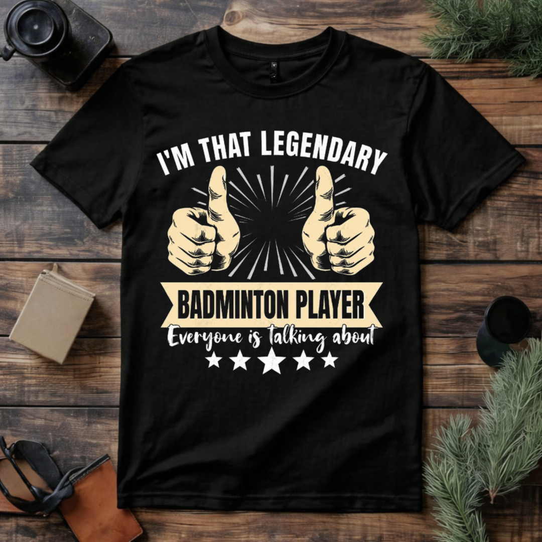 Legendary Badminton Player Premium Cotton T Shirt