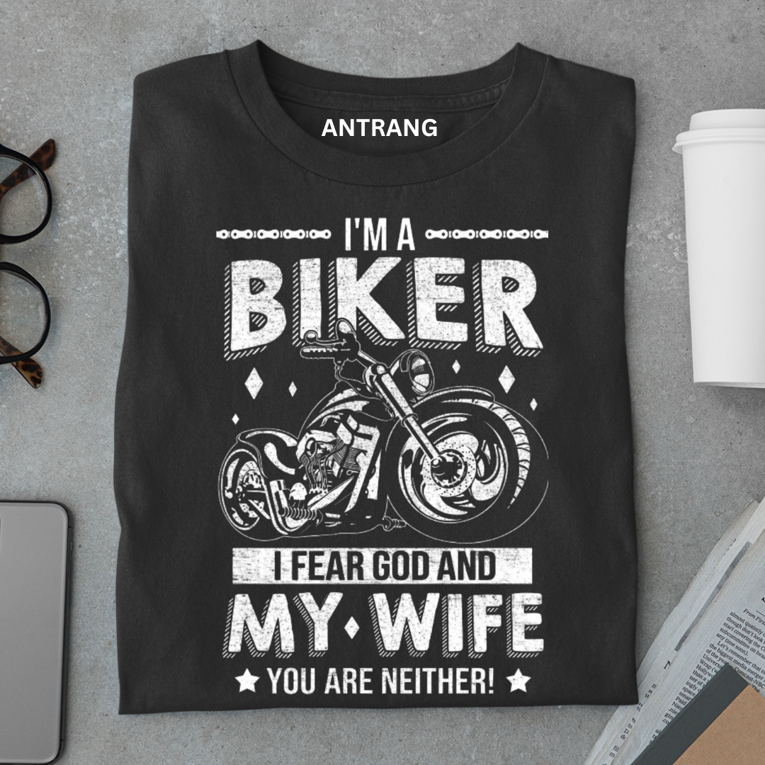 I Fear God and My Wife Biker T Shirt