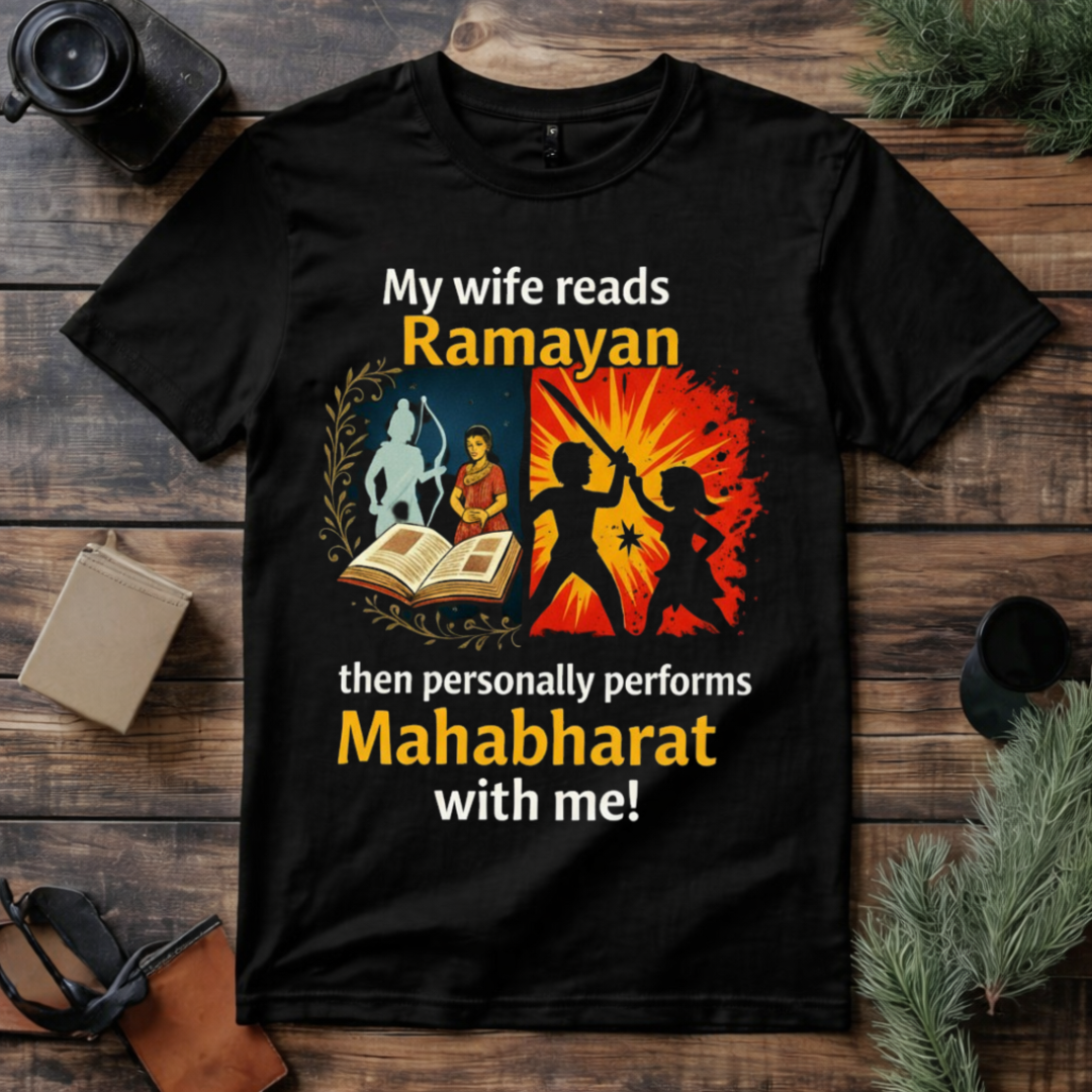 Ramayan Reader Mahabharat Wife T Shirt