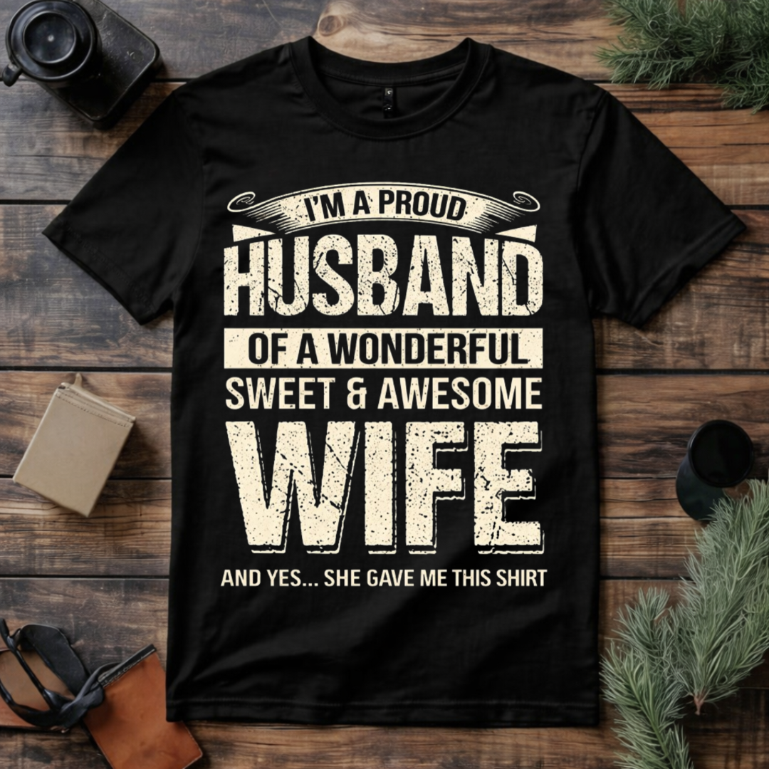 Proud Husband Gift T Shirt
