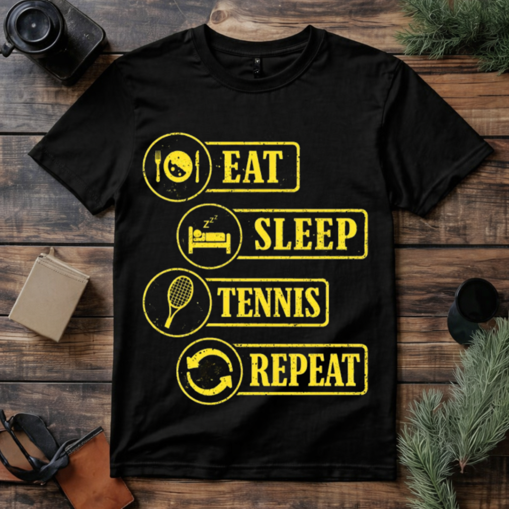 Eat Sleep Tennis Repeat T Shirt