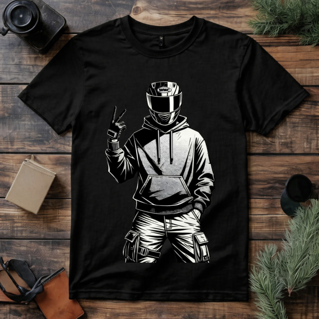 Cool Biker Helmet T Shirt