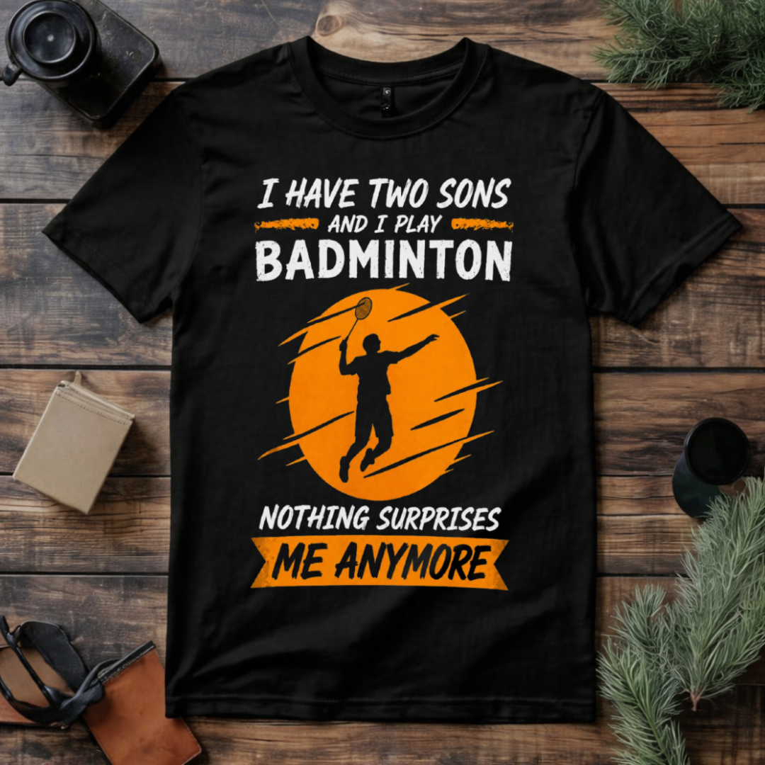 Badminton Dad Son T Shirt