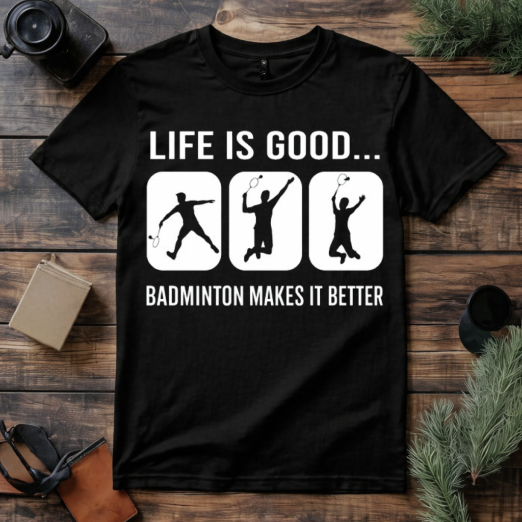 Badminton Makes Life Better T Shirt