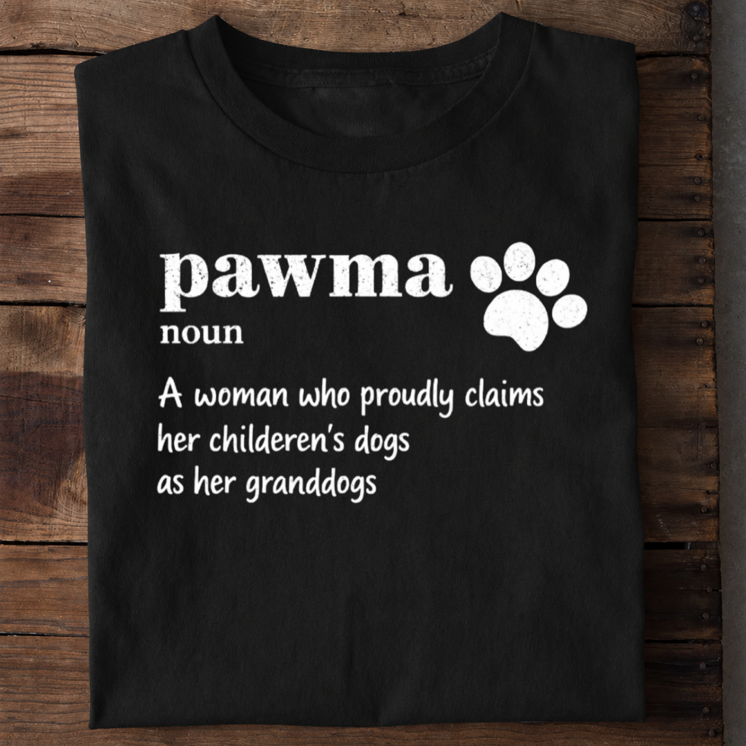 Dog Grandma Pawma Premium Cotton T Shirt