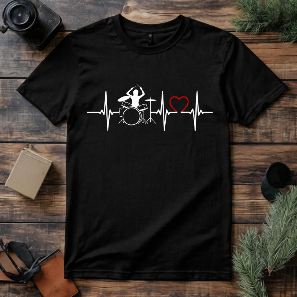 Drummer Heartbeat T Shirt