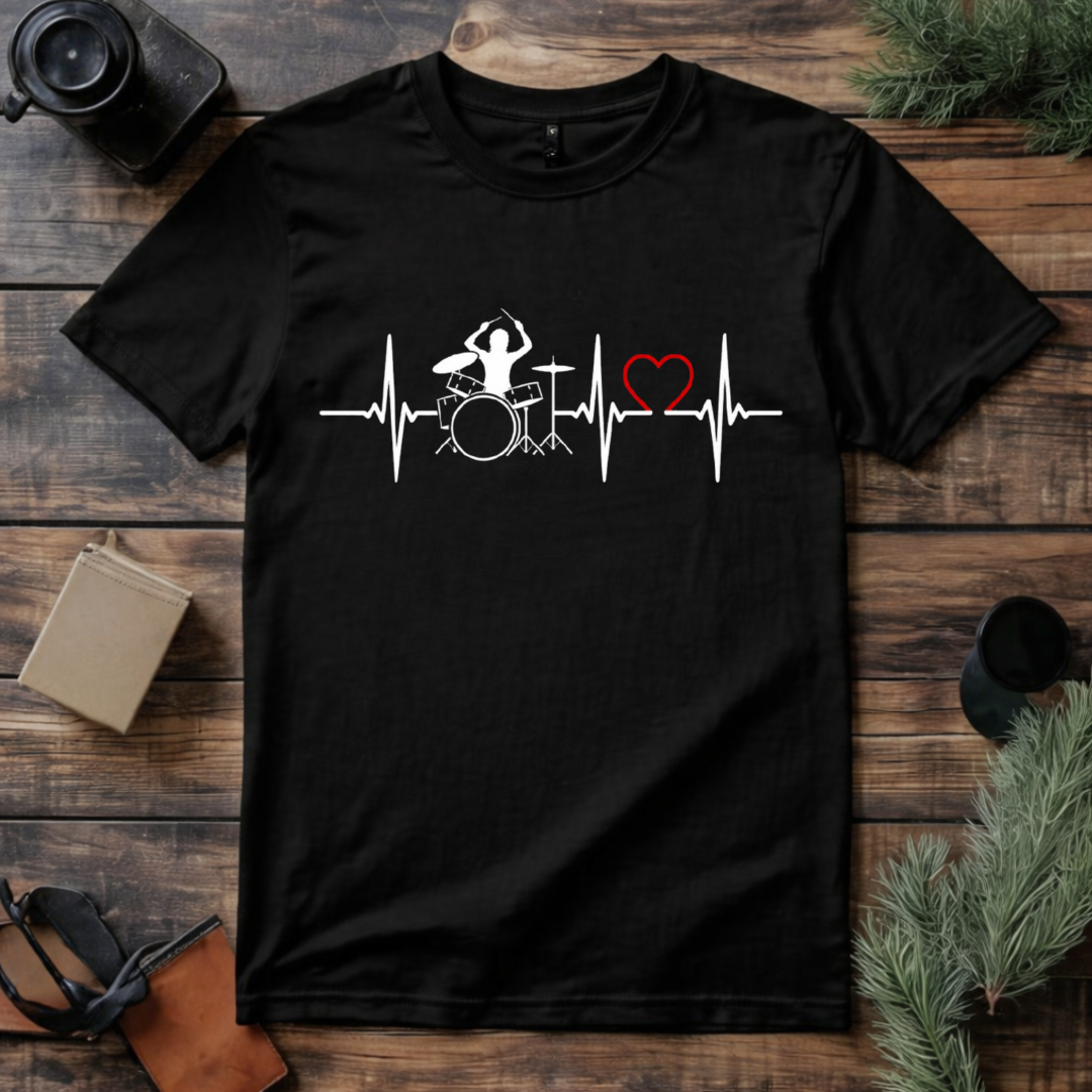 Drummer Heartbeat T Shirt