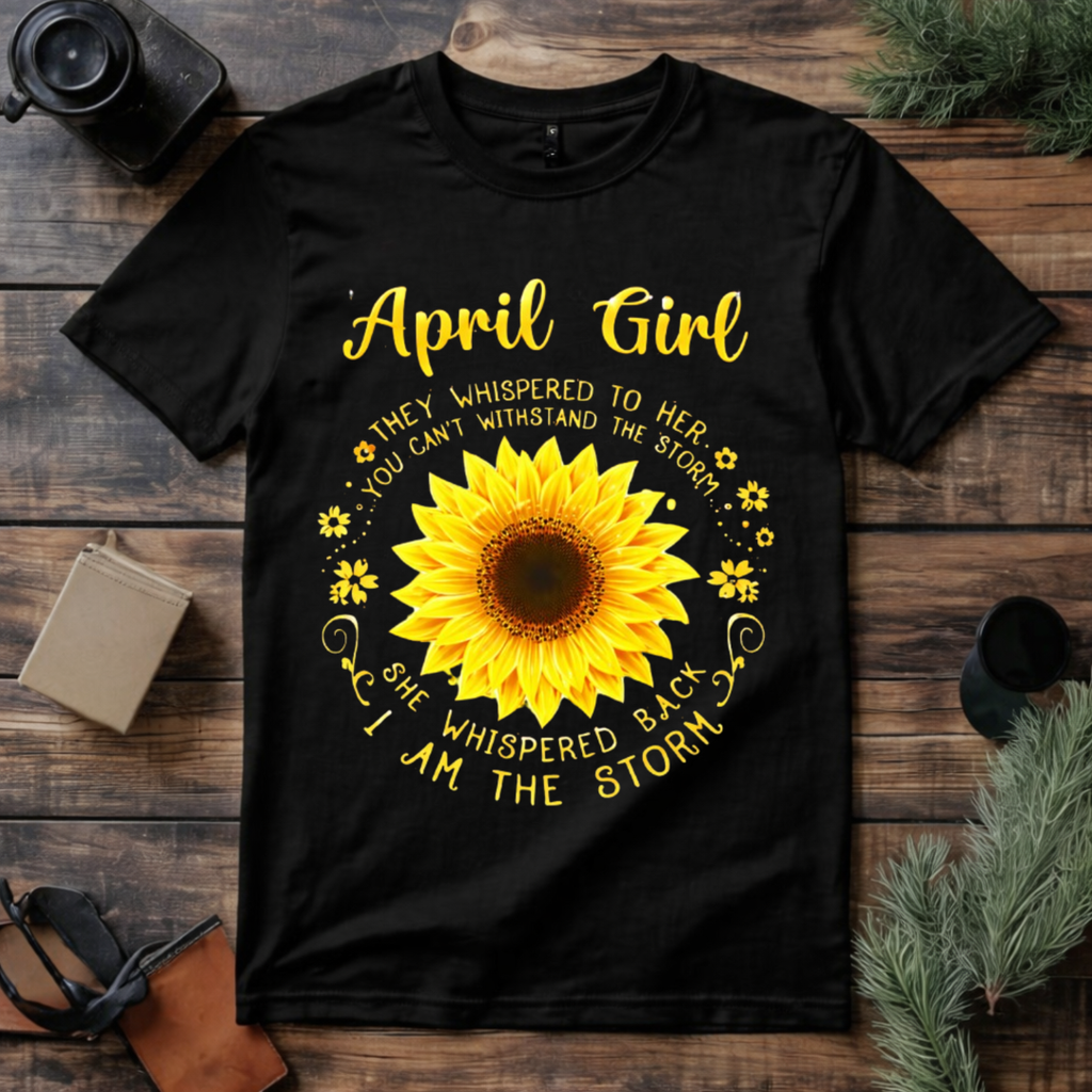 April Girl Sunflower T Shirt