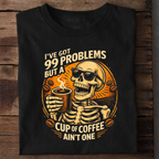 Coffee Over Problems Premium Cotton T Shirt